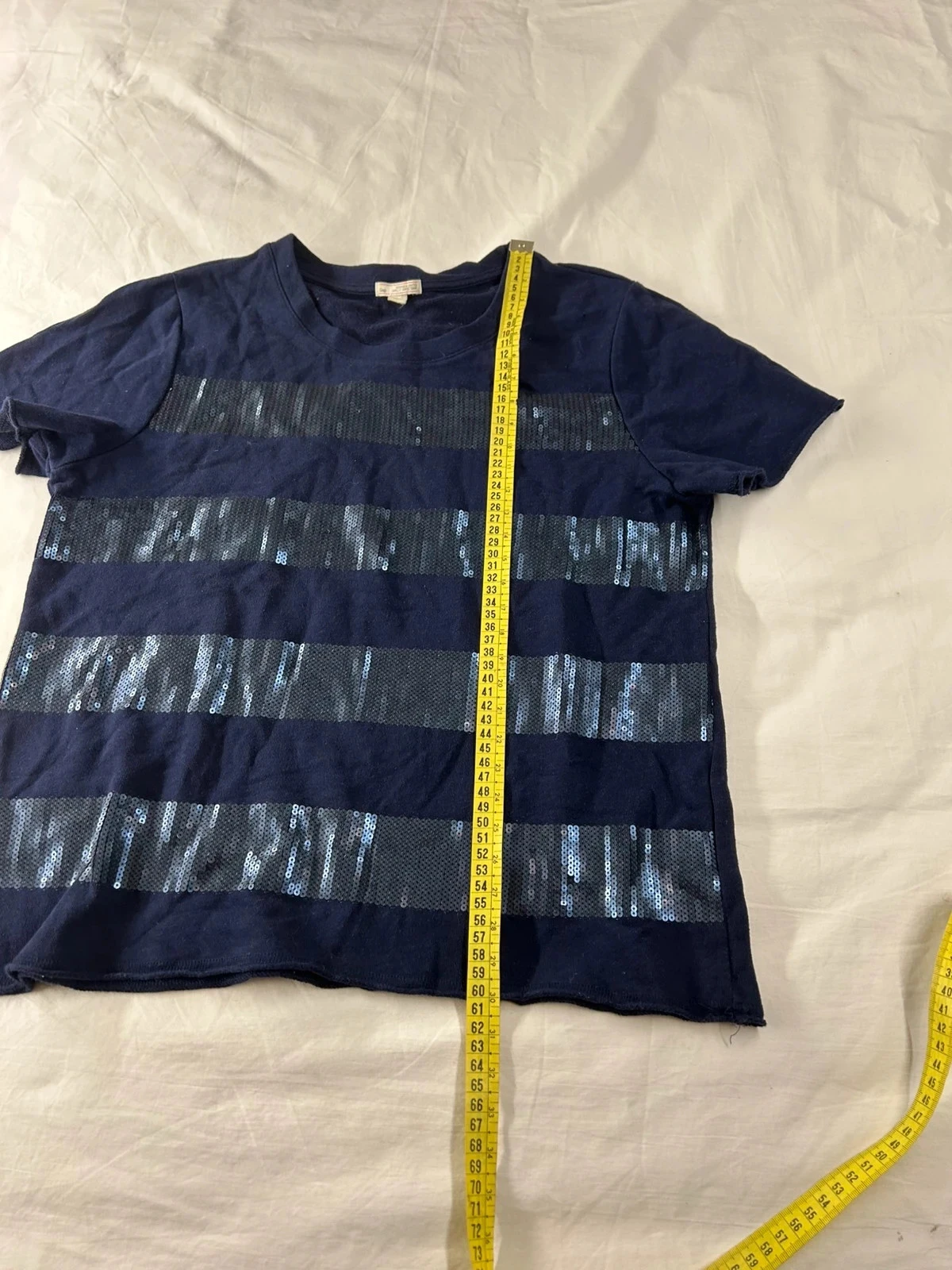 Camiseta azul marino vintage de Gap con lentejuelas – photo 7